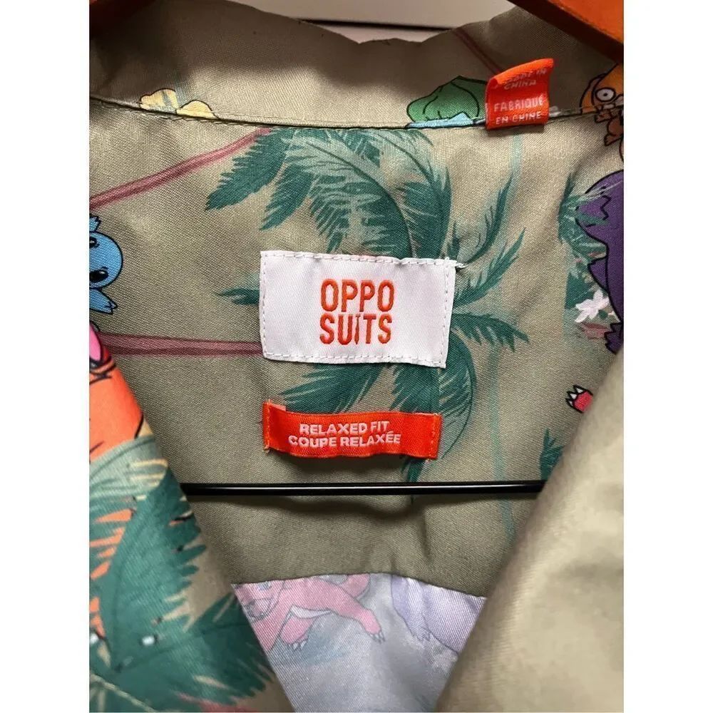 Boxlunch Opposuits Green Pokmon Short Sleeve Button Down Shirt Sz S Euc — image 3 of 7